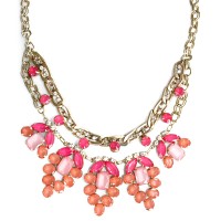 Annalise Pastel Stone Flower Necklace